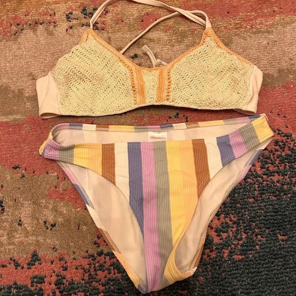 Xhilaration Multicolor Crochet Bikini Set